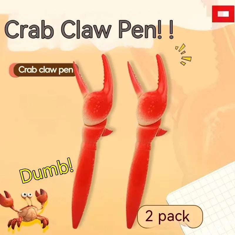 Crab-themed ballpoint pen with interactive pressing can clip mechanism