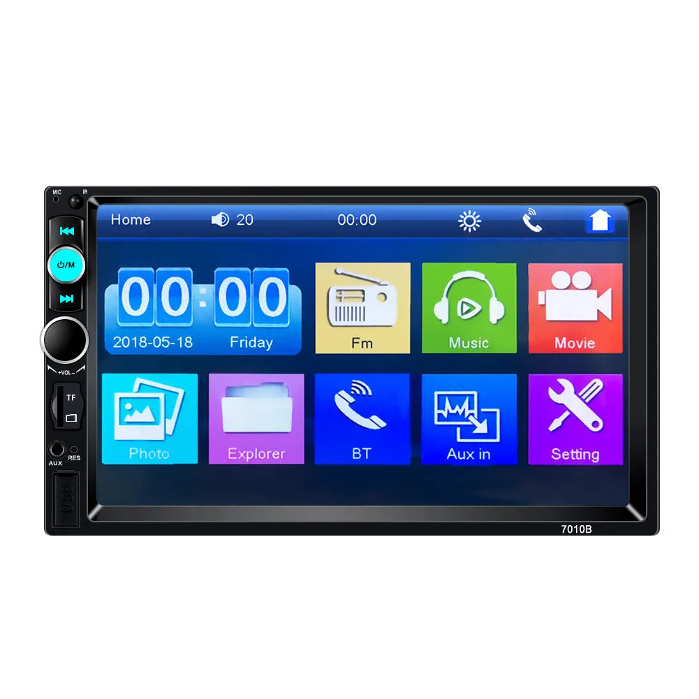 7-inch HD Bluetooth car player with LCD screen for vehicle installation
