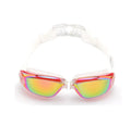 HD plating silicone anti-fog swimming goggles for adults, black, with polycarbonate lens and UV protection