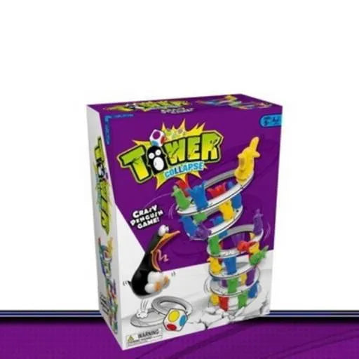 Penguin Tower Collapse desktop balance game, plastic stacking tower toy for children aged 4-6