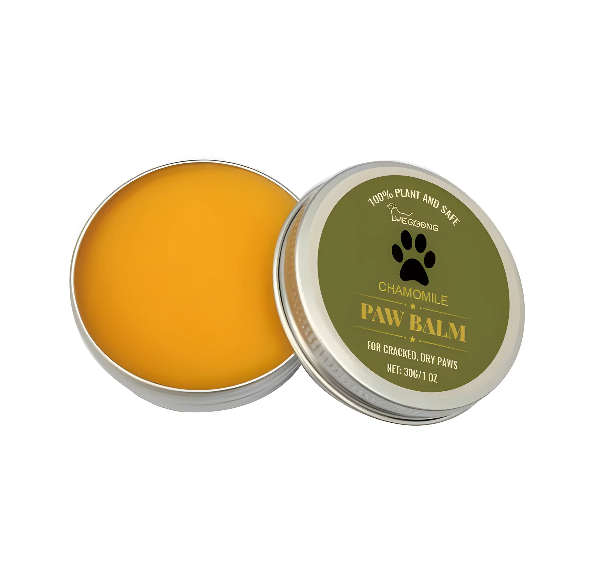 30g paw protection cream tin for cats and dogs measuring 5.5cm diameter