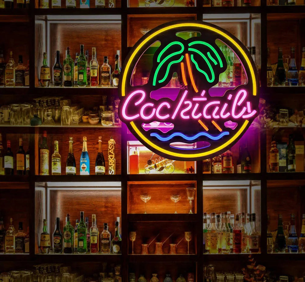 LED coffee neon billboard sign with bright mixed colours for bar and restaurant decoration