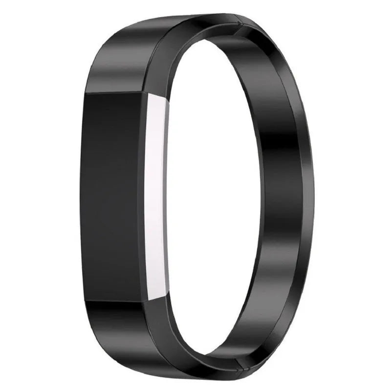 Stainless steel Fitbit Alta replacement watch band with deployment clasp in four colour options.
