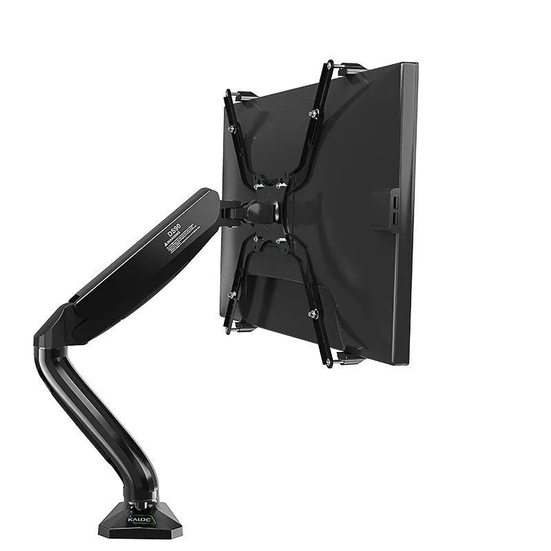 Black steel computer screen stand for 17-29 inch displays, model H1 monitor riser