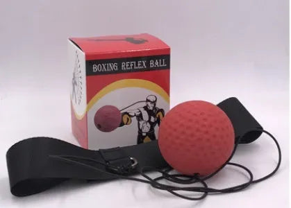Boxing reflex ball with headband, 105 g soft groove-free punching speed ball for reaction training
