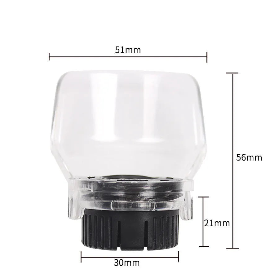 Clear plastic face shield protective cover for Delta electric grinders with thread port