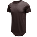Men's slim fit cotton short-sleeved T-shirt in Hip Hop style, shown in multiple colour options.