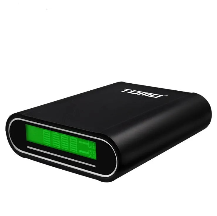 Black or white DIY power bank and 18650 battery charger unit with LCD display and USB ports