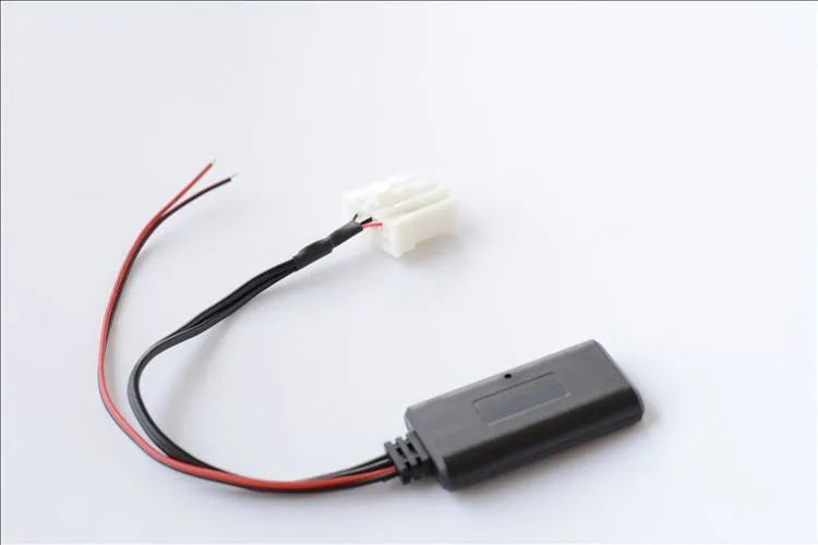 Black Bluetooth audio adapter cable for Mazda cars with AUX port, compatible with 2006+ models.