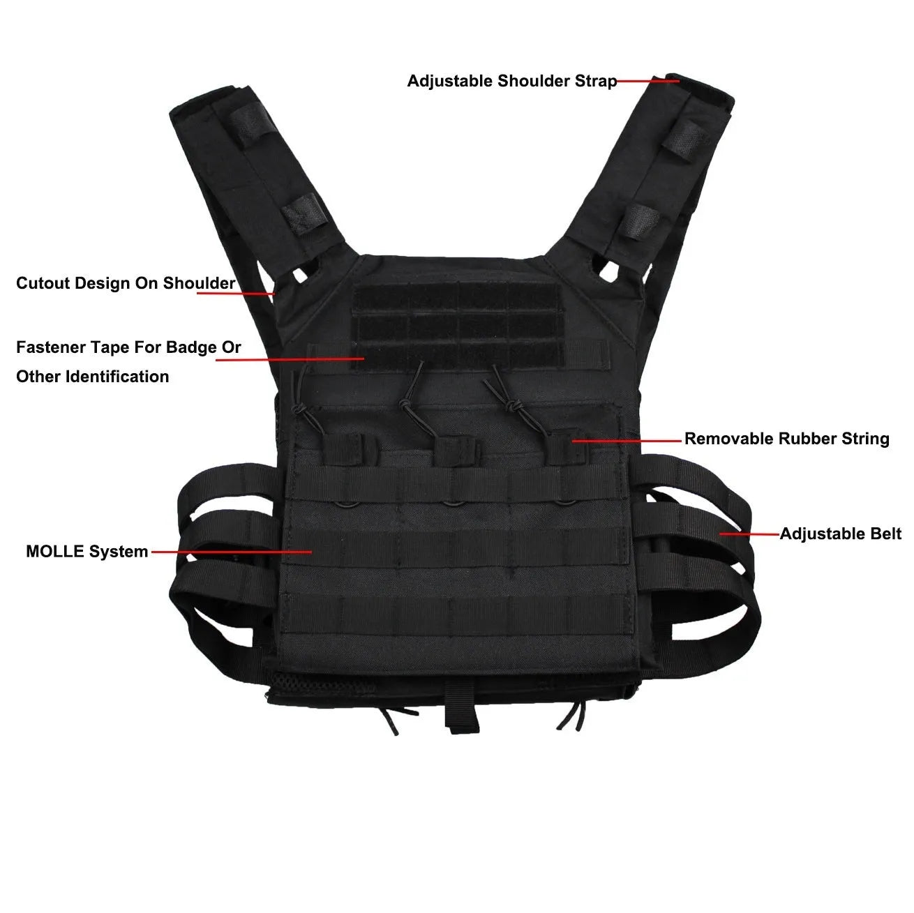 Outdoor tactical vest in ACU colour made from 800D waterproof Oxford fabric