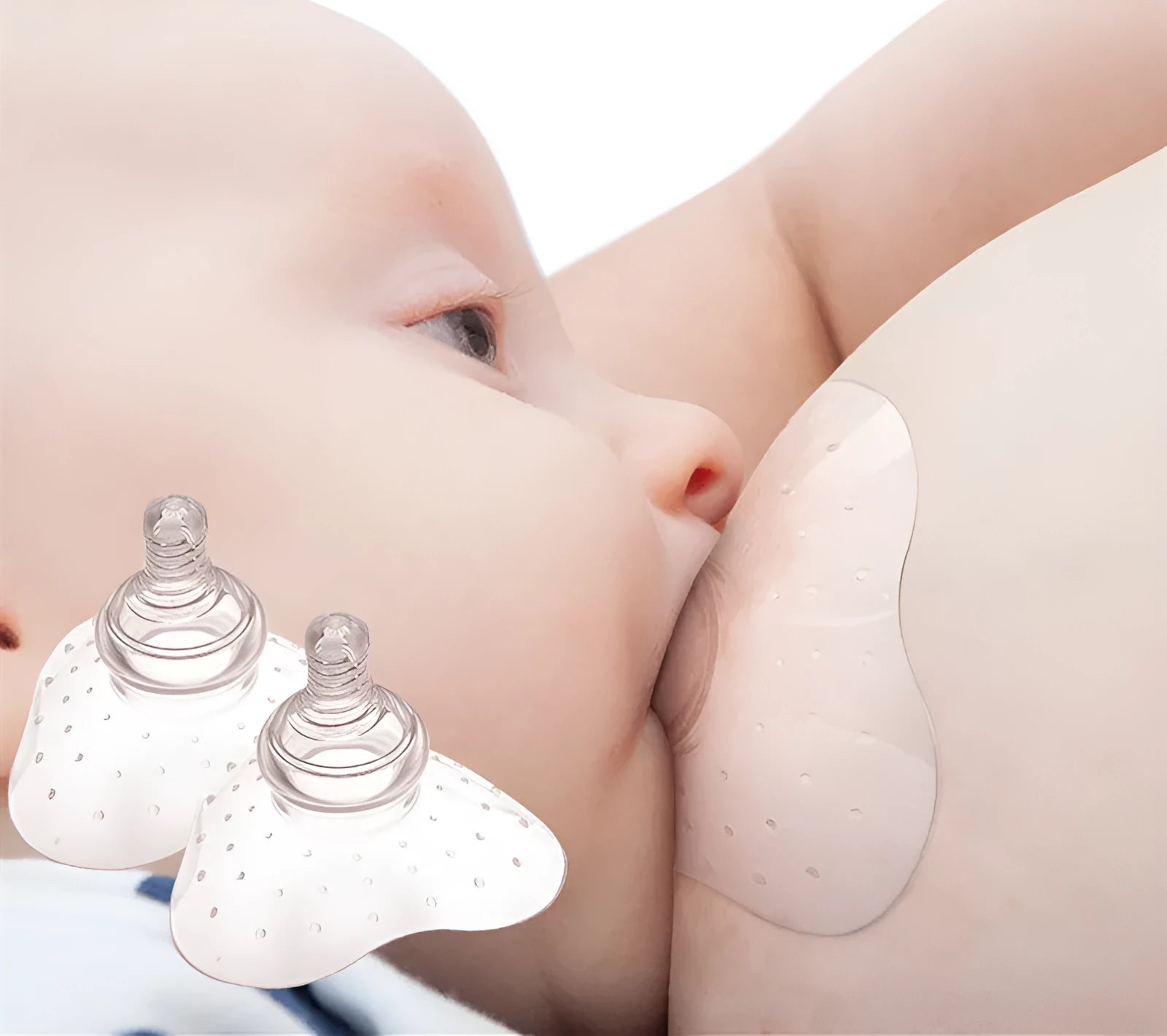 Nipple protector for breastfeeding help with flat nipples, weaning, and pain relief.
