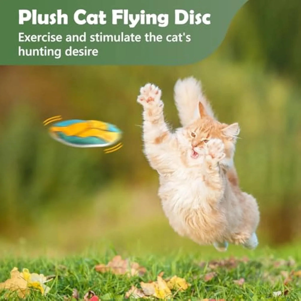Blue basketball pattern plush cat toy disc with catnip and crinkle sound inside.