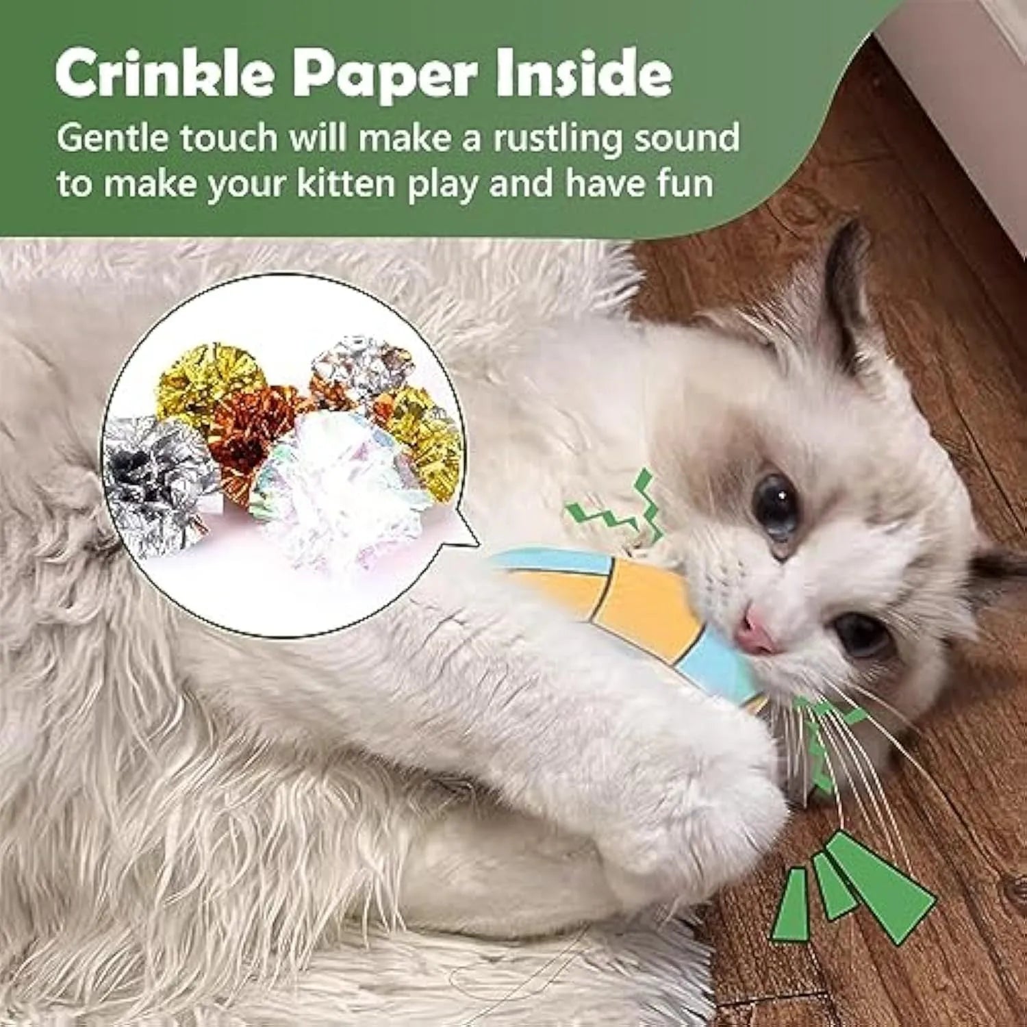 Blue basketball pattern plush cat toy disc with catnip and crinkle sound inside.