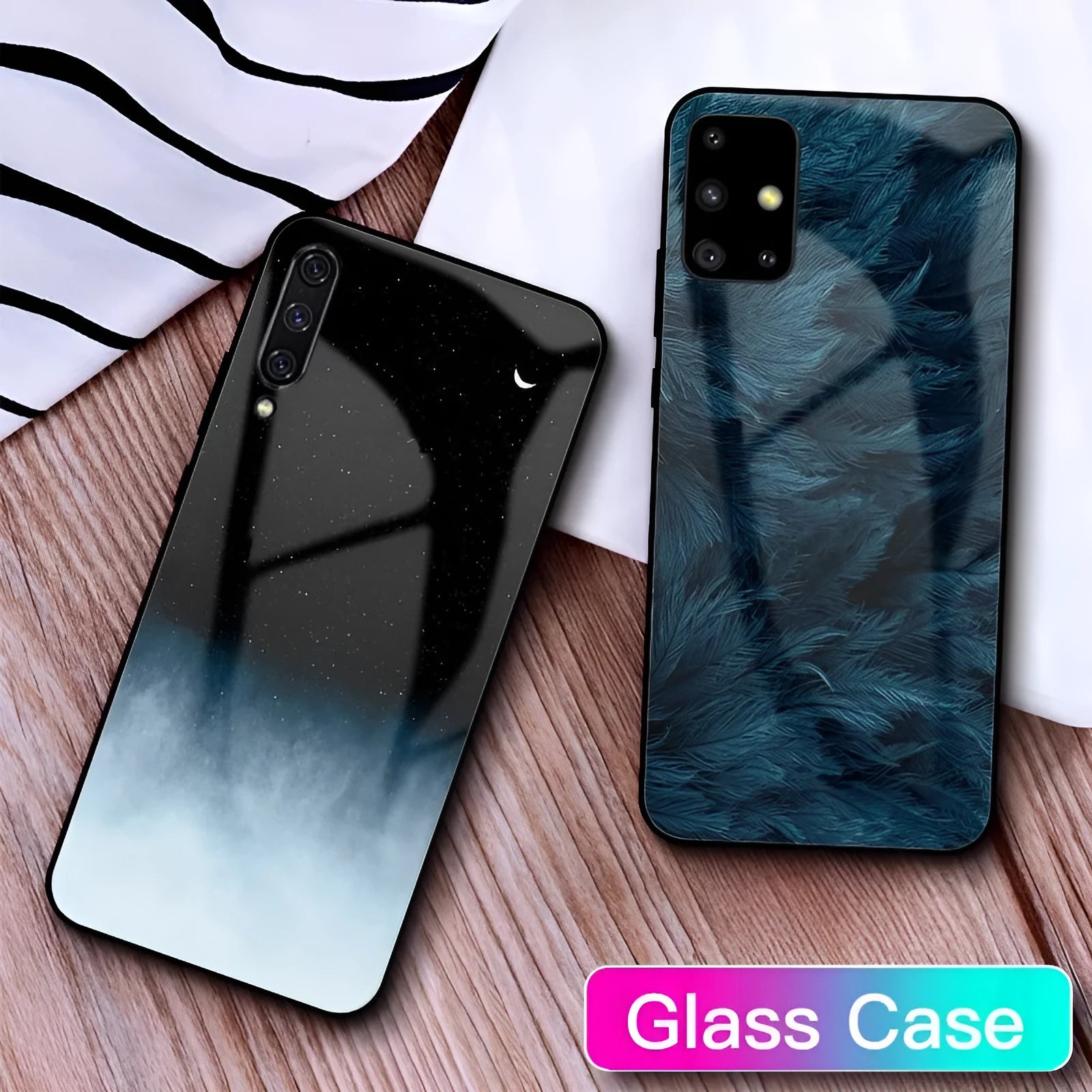 Black and navy blue silicone phone cases for Samsung Galaxy and Apple iPhone models