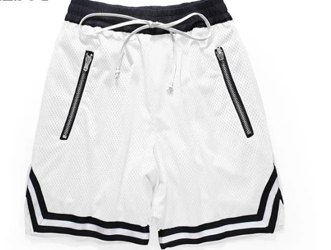 Men's loose fit zipper shorts in gold or silver? actual colour shown is one of six options