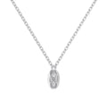 Women's oval pendant necklace in 925 silver, Gold or White Gold, with earrings option