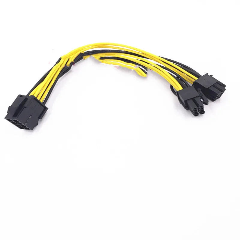 8-pin to dual 8-pin graphics card power extension cable with 21cm oxygen-free copper wiring
