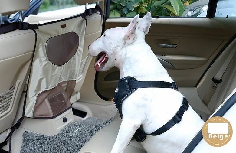 Pet car fence rear seat screen 54x49cm black barrier for dogs in car