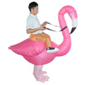 Inflatable flamingo costume suit for adults and children, waterproof polyester, sizes S and L