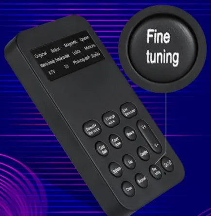S9 mini voice changer sound card handheld wireless condenser microphone in black