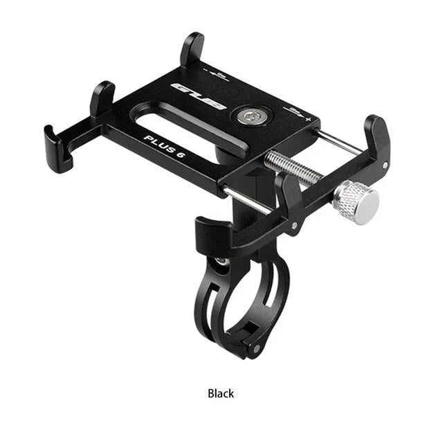 GUB Plus motorcycle phone holder in aluminium alloy with adjustable clamp for handlebars