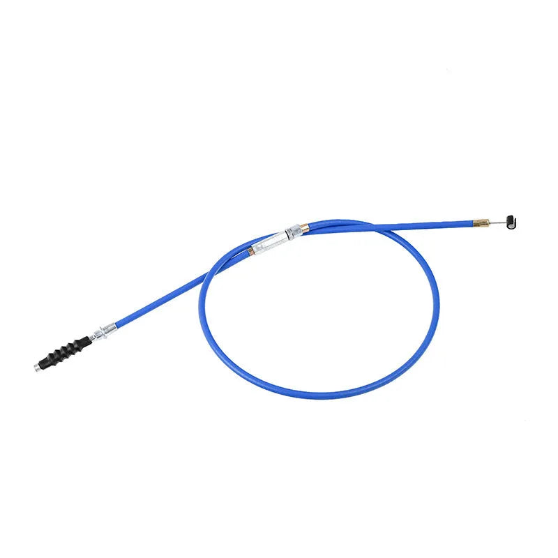 0.98 metre motorcycle clutch and accelerator cable set in black, blue, red, and yellow for 110-125cc scramblers.