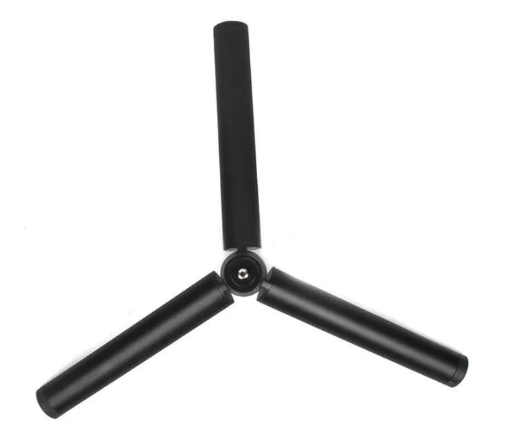 Black aluminium alloy mobile phone tripod handheld stabiliser compatible with iPhone