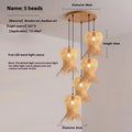 Bamboo woven chandelier with wood art frame new Chinese style ceiling lamp
