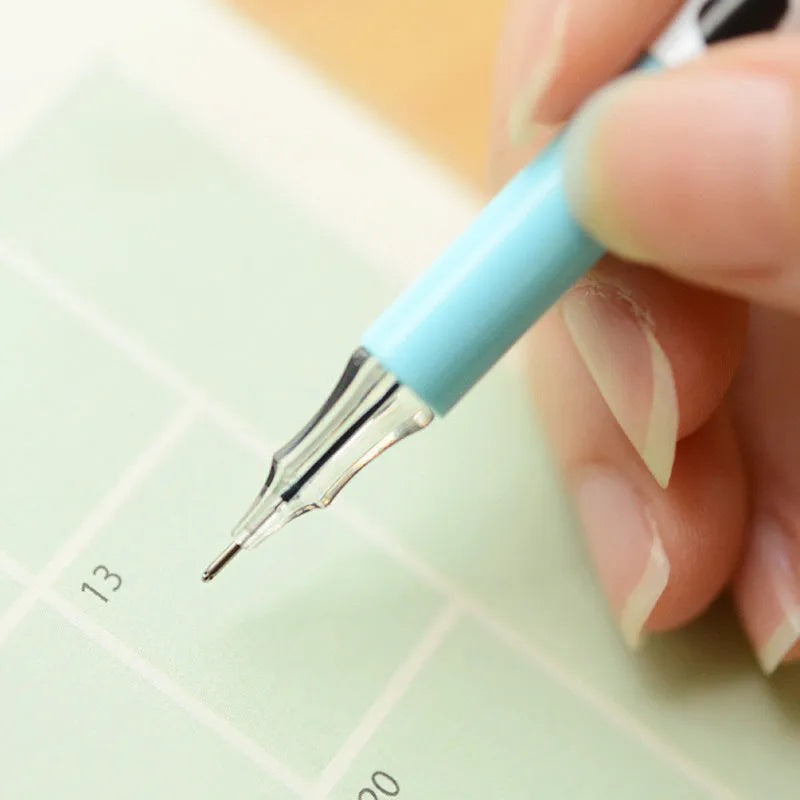 Box of 12 cow print gel pens with 0.38mm fine tips in assorted colours.