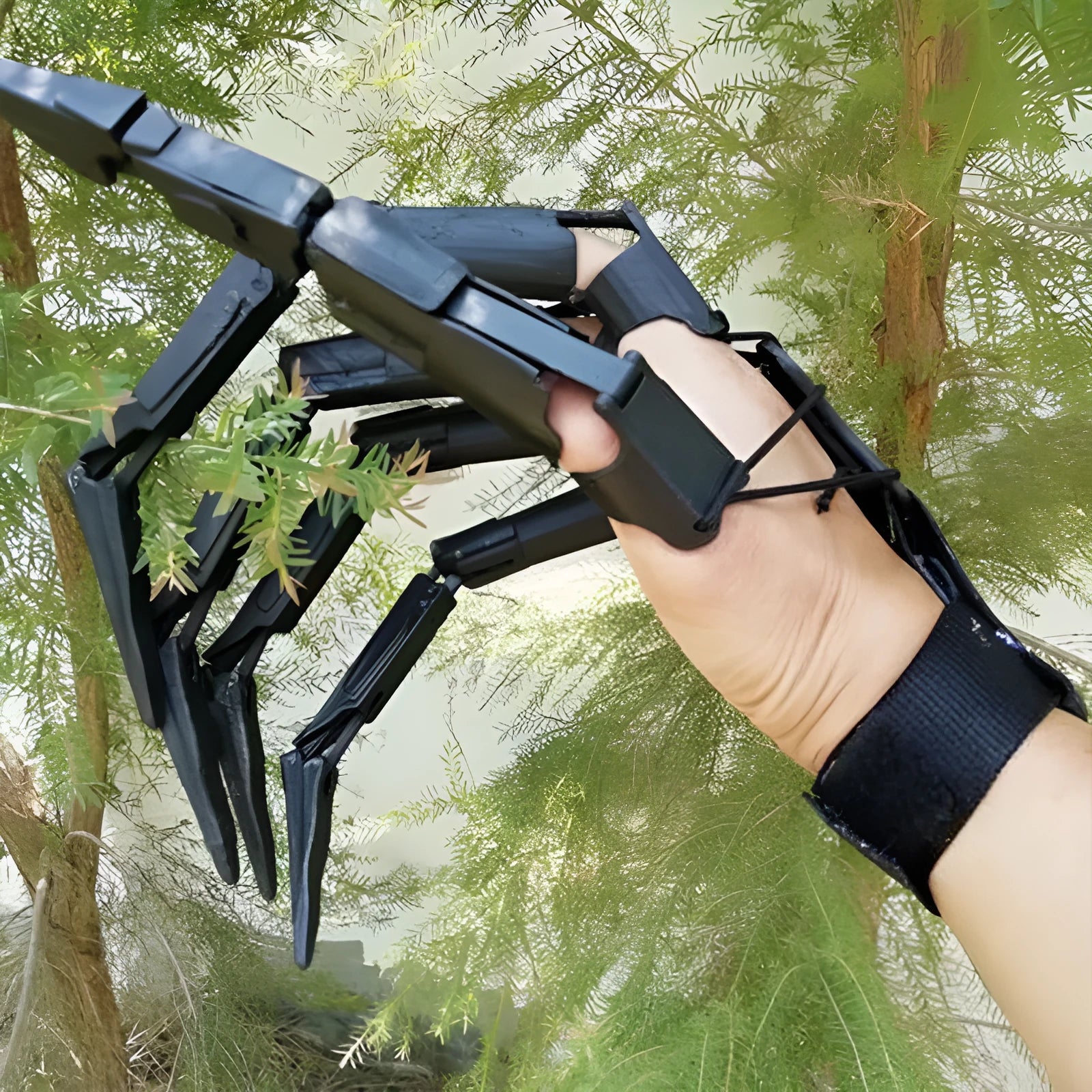 Halloween finger decoration props set - black and white latex paws on fingers