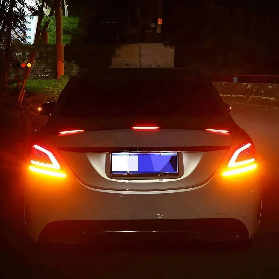 1.2 metre and 1.3 metre automobile LED streamer tail turn signal lighting kit on a car.