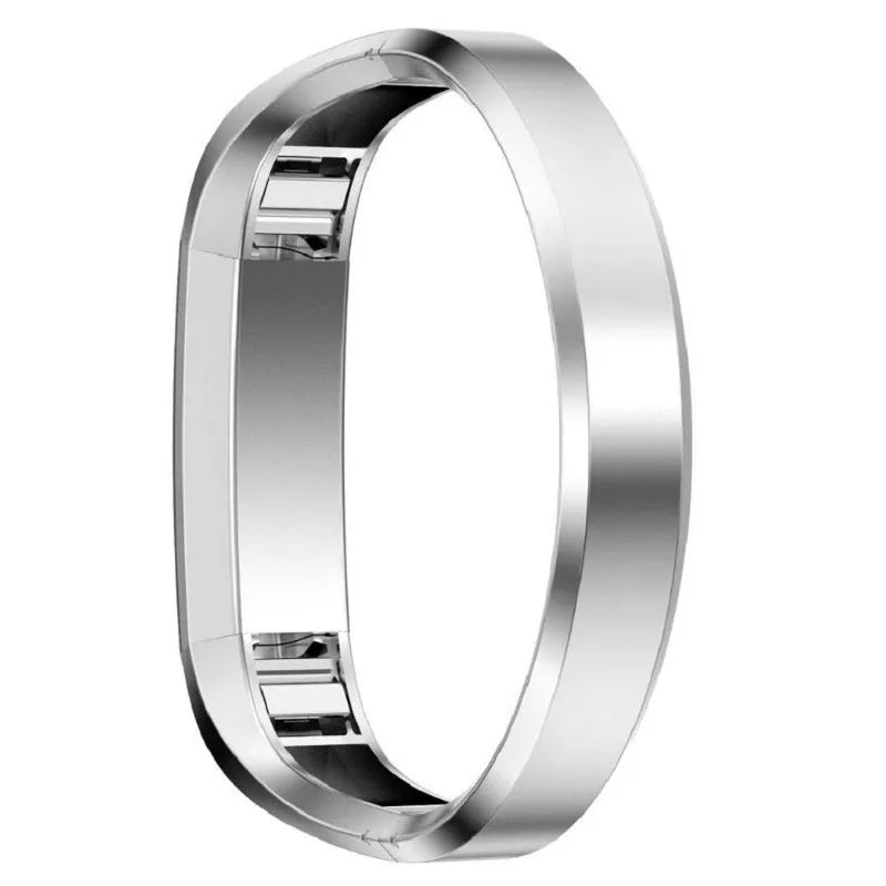 Stainless steel Fitbit Alta replacement watch band with deployment clasp in four colour options.