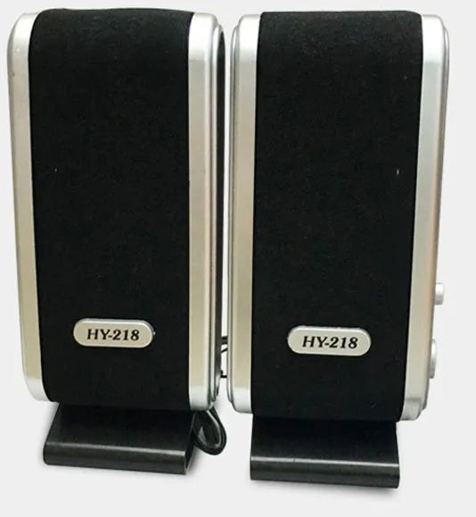 Black notebook mini speaker with USB cable for computer audio enhancement