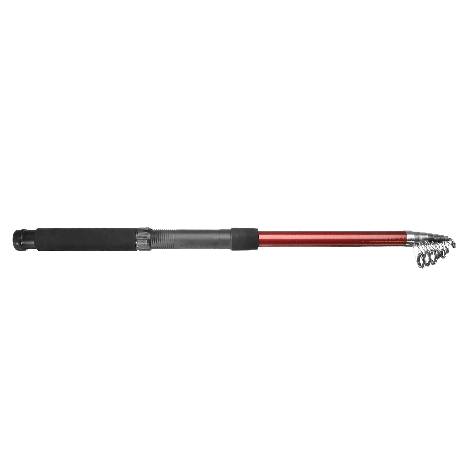 LED fishing rod light with telescopic pole extended, showing white LED array and remote control