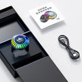 Compact cube-shaped voice control Bluetooth ambience lamp with polar light projection.