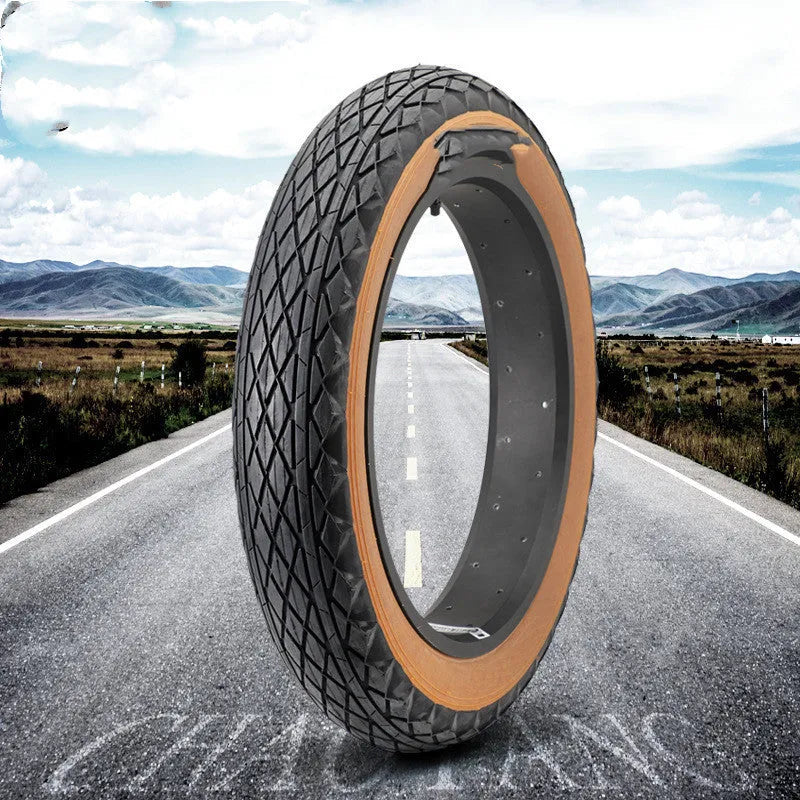 20x4.0 inch brown rubber snowmobile tyre with skin edge pattern for electric beach cars