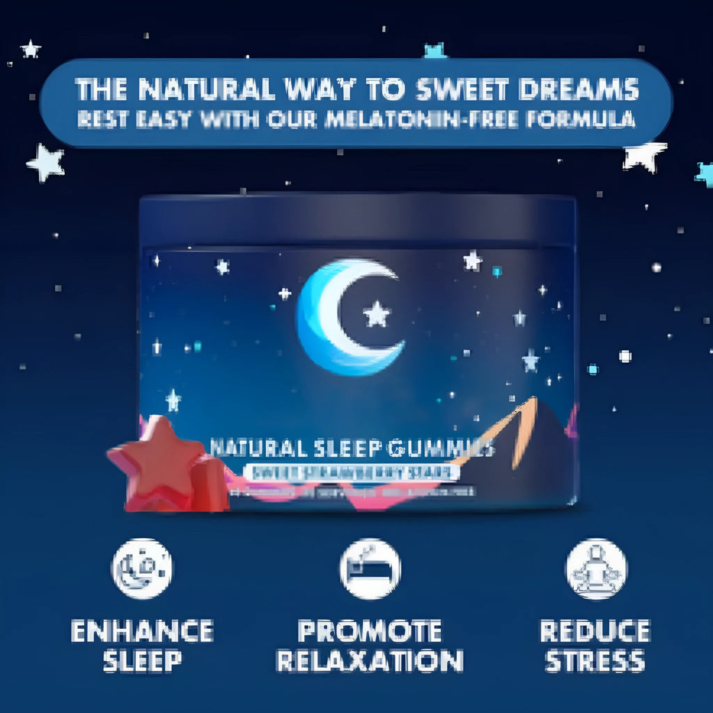 Bottle of 60 strawberry melatonin gummy supplements with resealable lid for room temperature storage