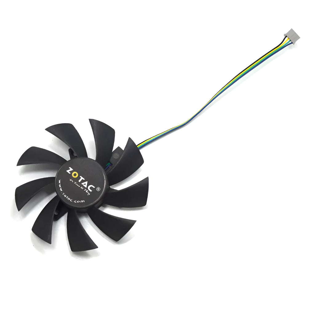 Black 85mm square computer cooling fan with four-pin power connector