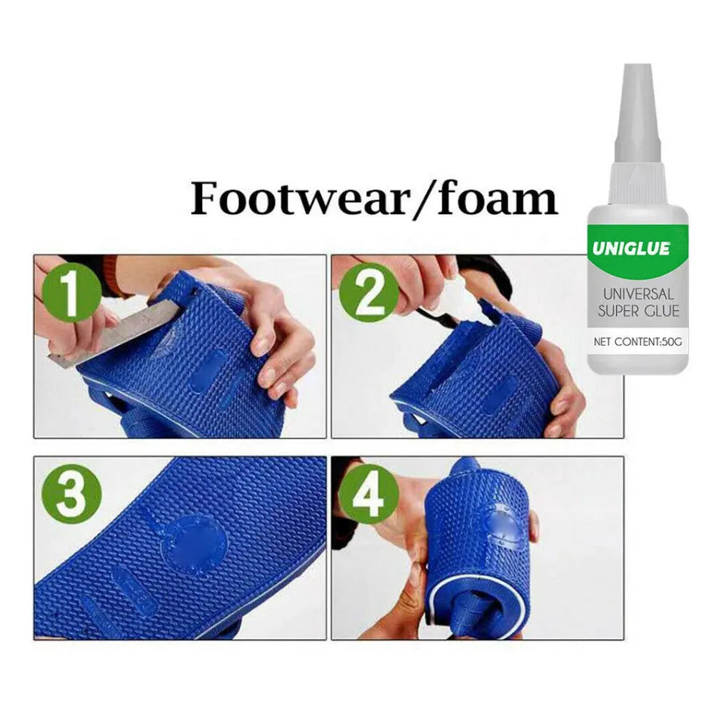 Universal super glue tube with pin-point nozzle for instant bonding on multiple surfaces