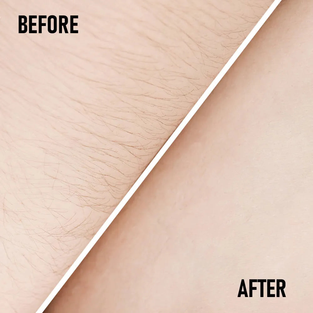 PHOFAY pain free hair removal cream tube with plastic scraper tool for gentle hair removal treatment