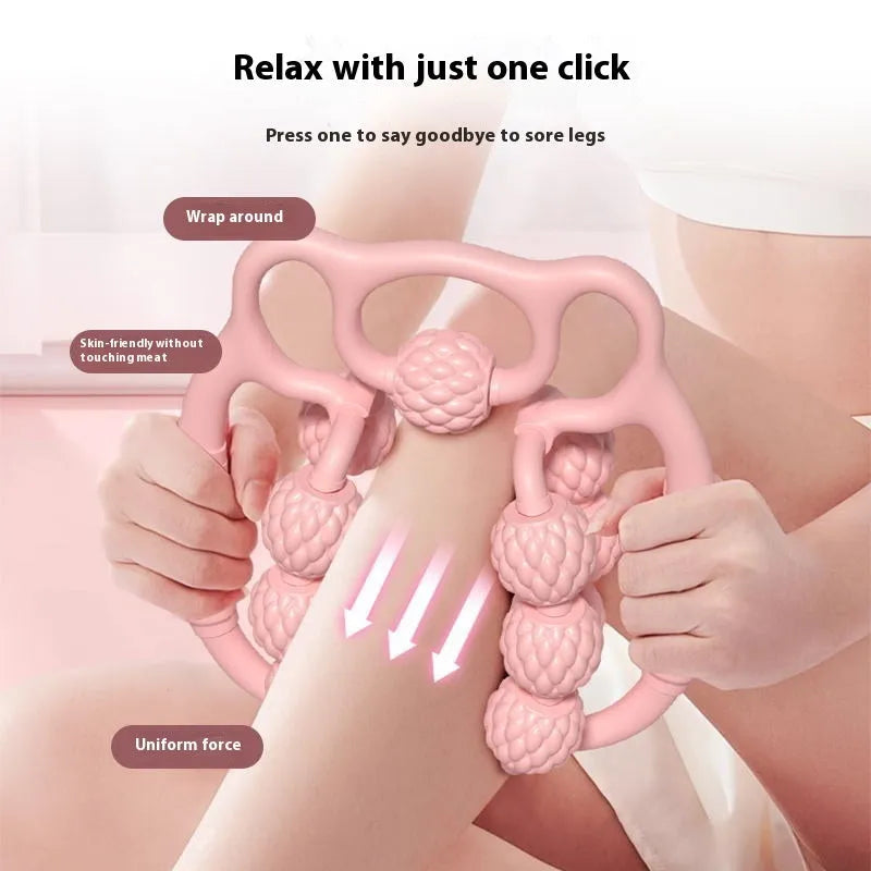 Bear-shaped double row ring clip leg massager in PP plastic with colour options