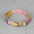 Gradient colour nylon dog lead and adjustable chest harness set in pink and yellow