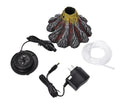 Aquarium volcano ornament with air bubbles and LED light for fish tank decoration in S and L sizes