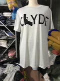 Customised solid colour polyester fibre straight tube T-shirt for men and women, Bonne or Clyde style, sizes XS to 3XL
