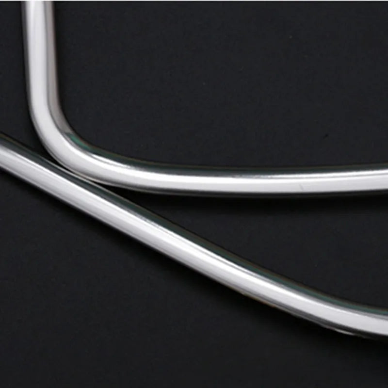 Silver stainless steel interior door audio frame trim for ROOX40 vehicles