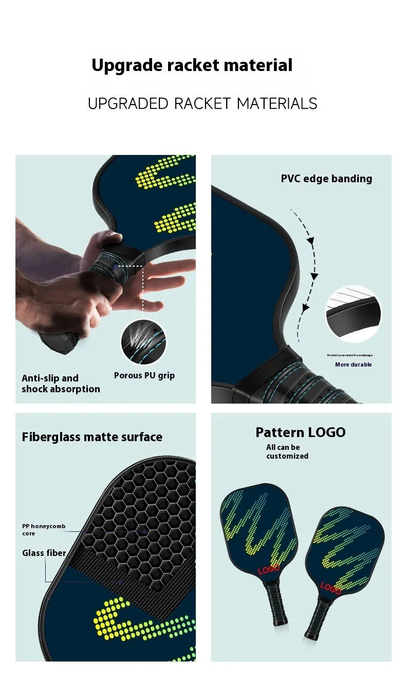 A single high-density fibreglass table tennis racket for outdoor sports use.