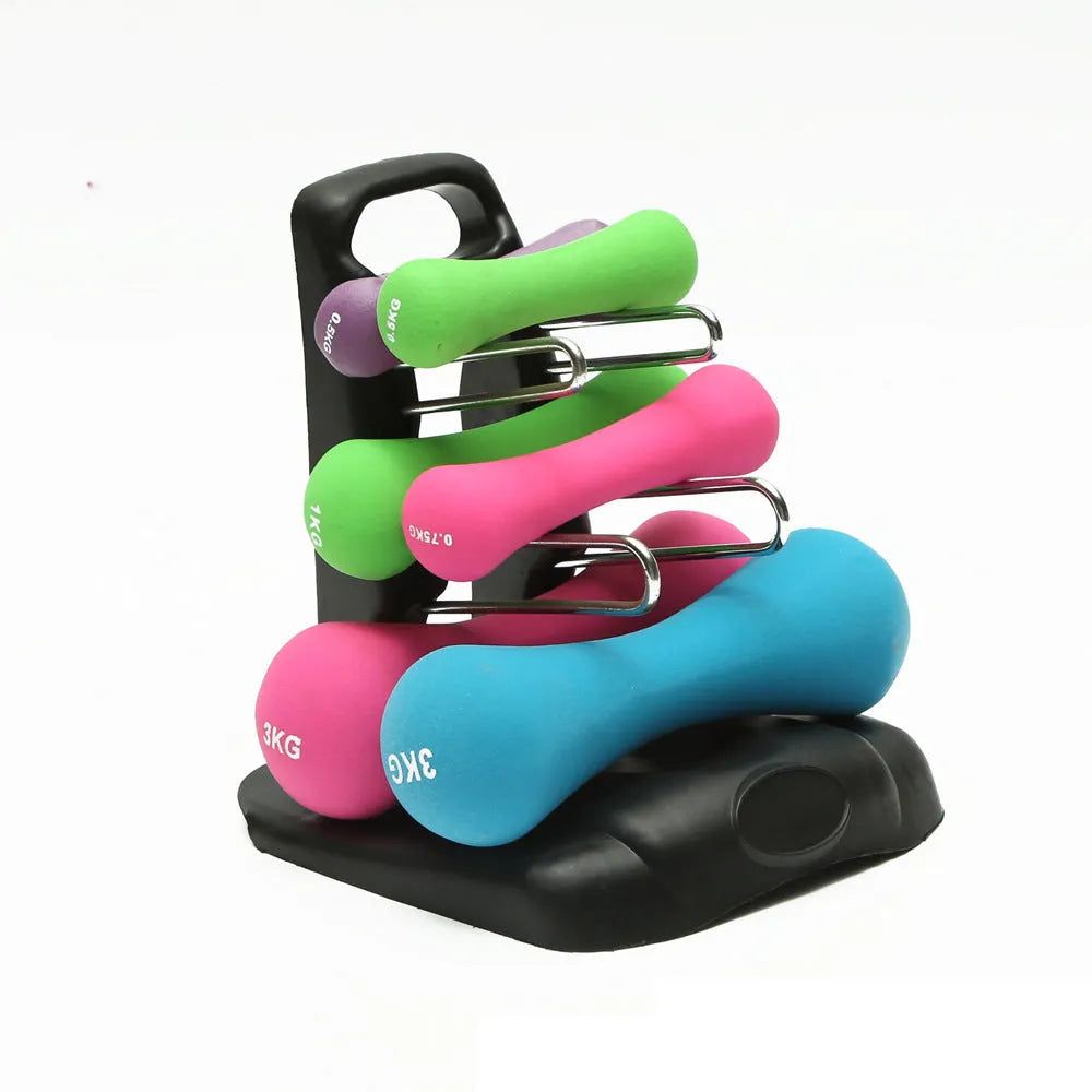 PVC dumbbell rack holder stand for home gym fitness storage, multiple size options available