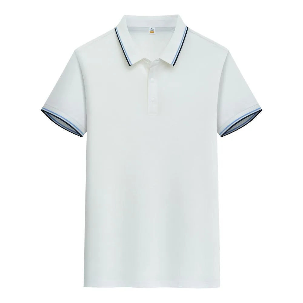 Pure cotton polo shirt with lapel collar in multiple colour options