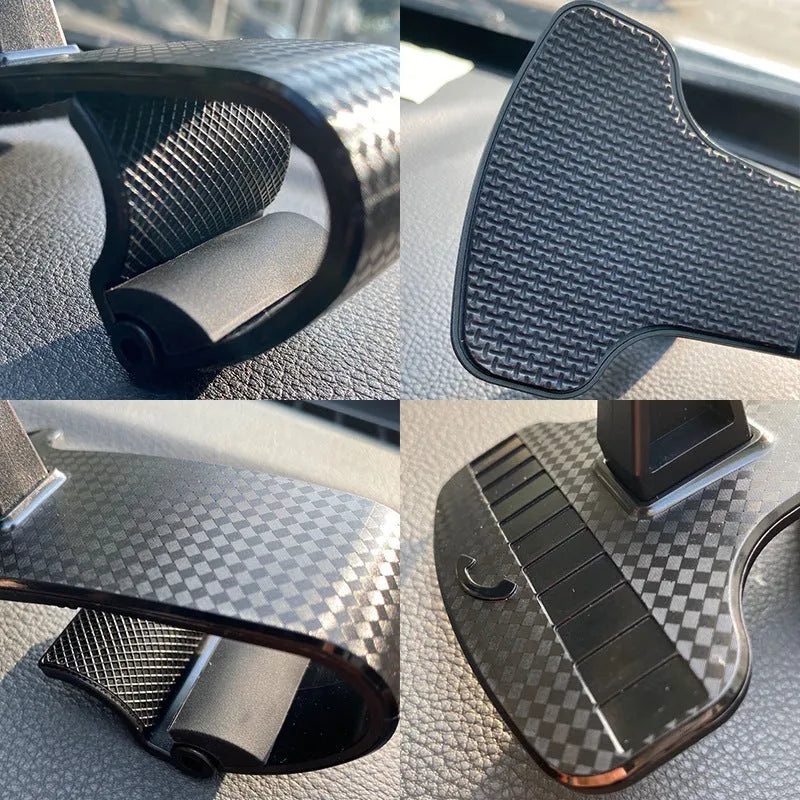 Black adjustable 360-degree rotating car phone stand for smartphones