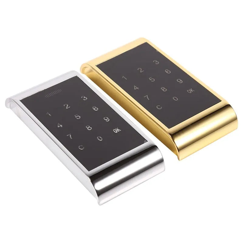Zinc alloy temporary deposit code lock showing gold finish and combination dial